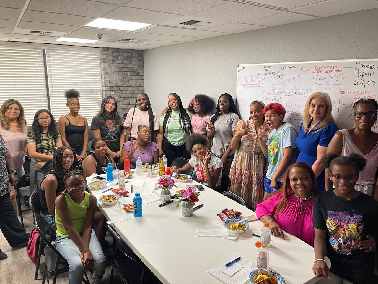Group workshop and meal